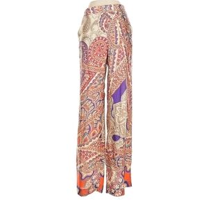 Zara Multicolor Paisley Wide-Leg Pants